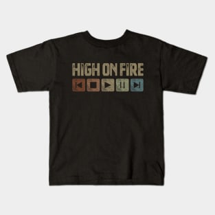 High On Fire Control Button Kids T-Shirt